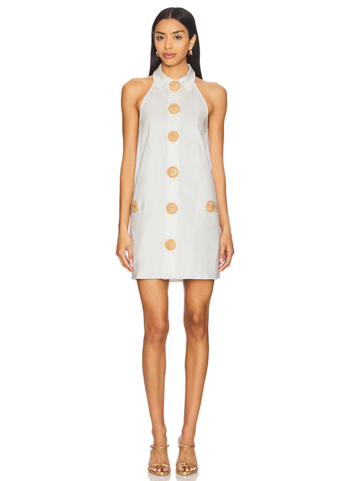 My Beachy Side Amber Mini Dress in White $350