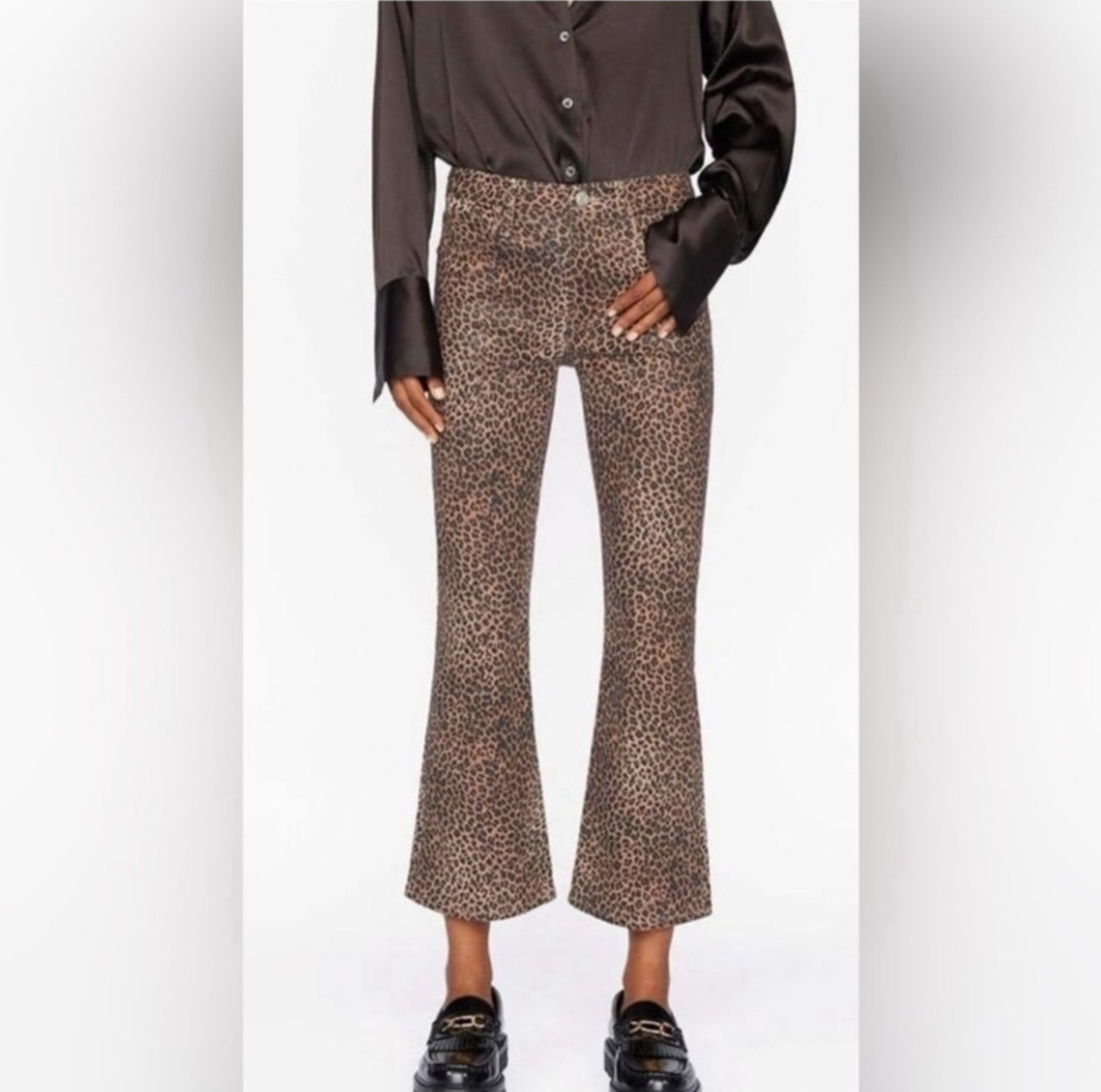 FRAME FRAME Le Crop Mini Boot Jeans in Leopard Print $265