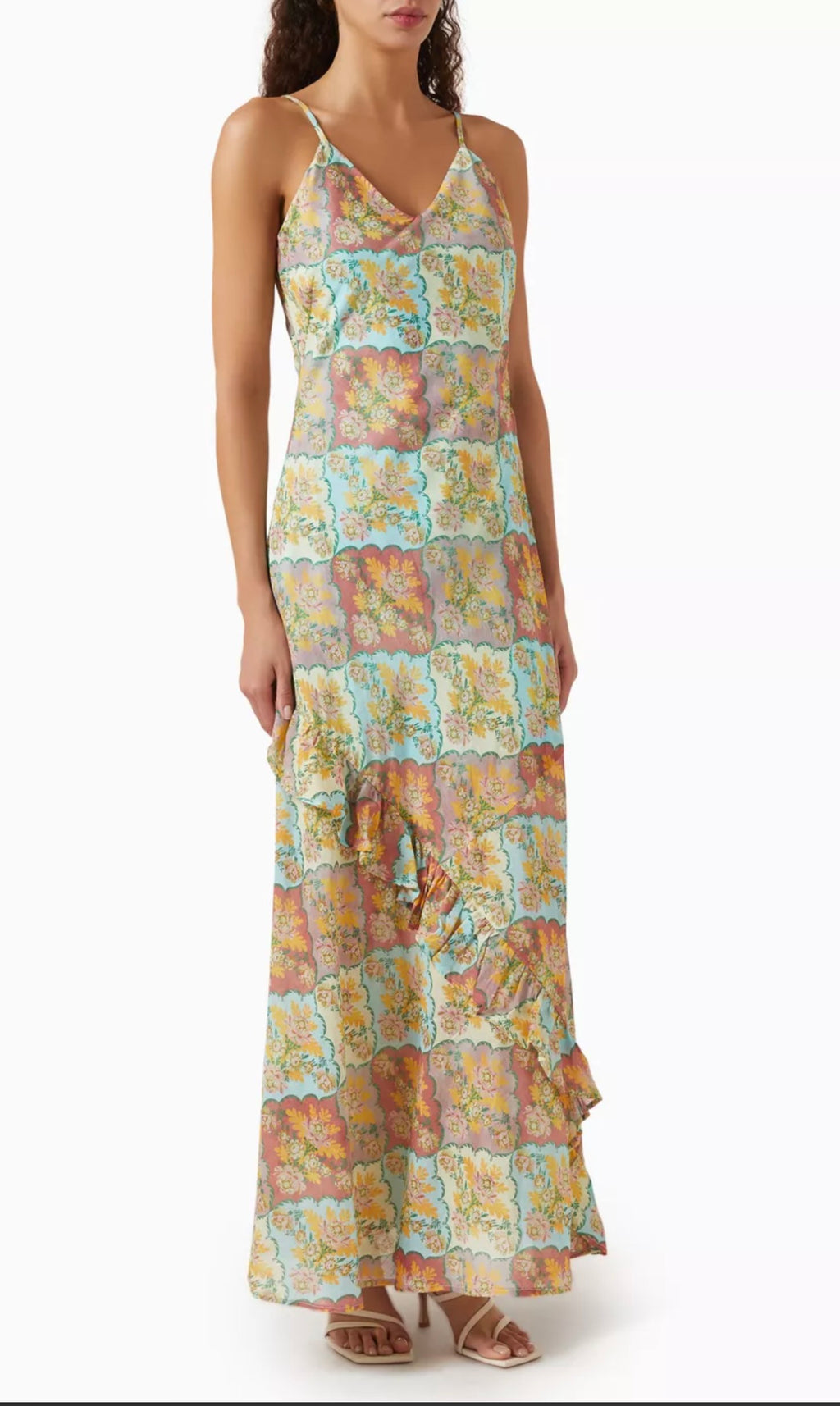 LA MAISE Studio 
Kataya Midi Dress in Tablecloth Print Sz Medium $298