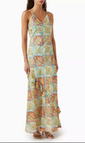 LA MAISE Studio 
Kataya Midi Dress in Tablecloth Print Sz Medium $298
