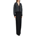 Theory Blanket Stitch Merino Wool
Cardigan Gray/ Black Sz Large