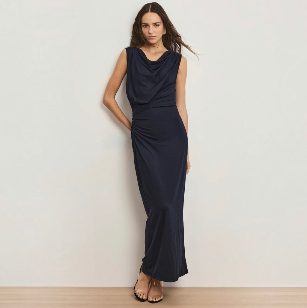 Veronica Beard Kerilyn Maxi Dress Navy Size Medium