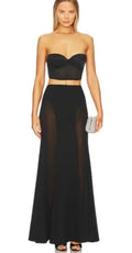 NBD Gisèle Maxi Skirt in Black Sz Medium  $188