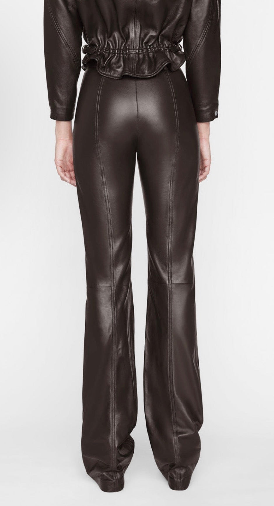 FRAME Seamed Leather Trouser Espresso Lamb Leather Size 4
$ 1,095