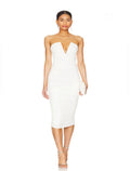 Superdown Vivienne Ruched Midi Dress in White Sz Medium
$88