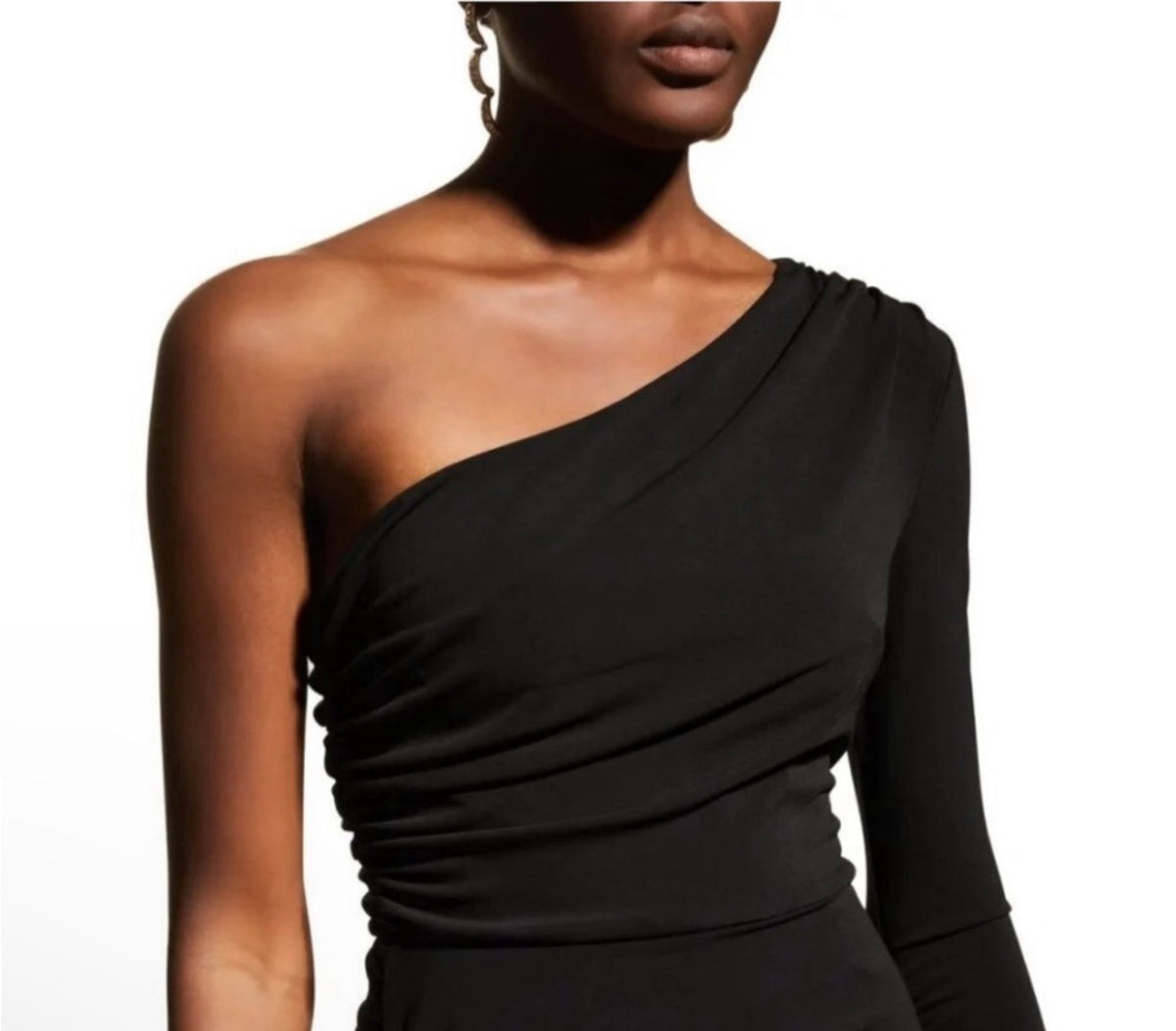 Cinq à Sept Alora One-Shoulder Ruched Minidress Black Sz 2
