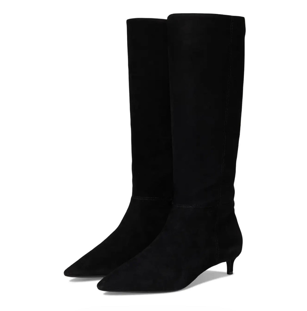 Cole Haan Go-To Janece Black Suede Knee High Kitten Heel Boots Size 9