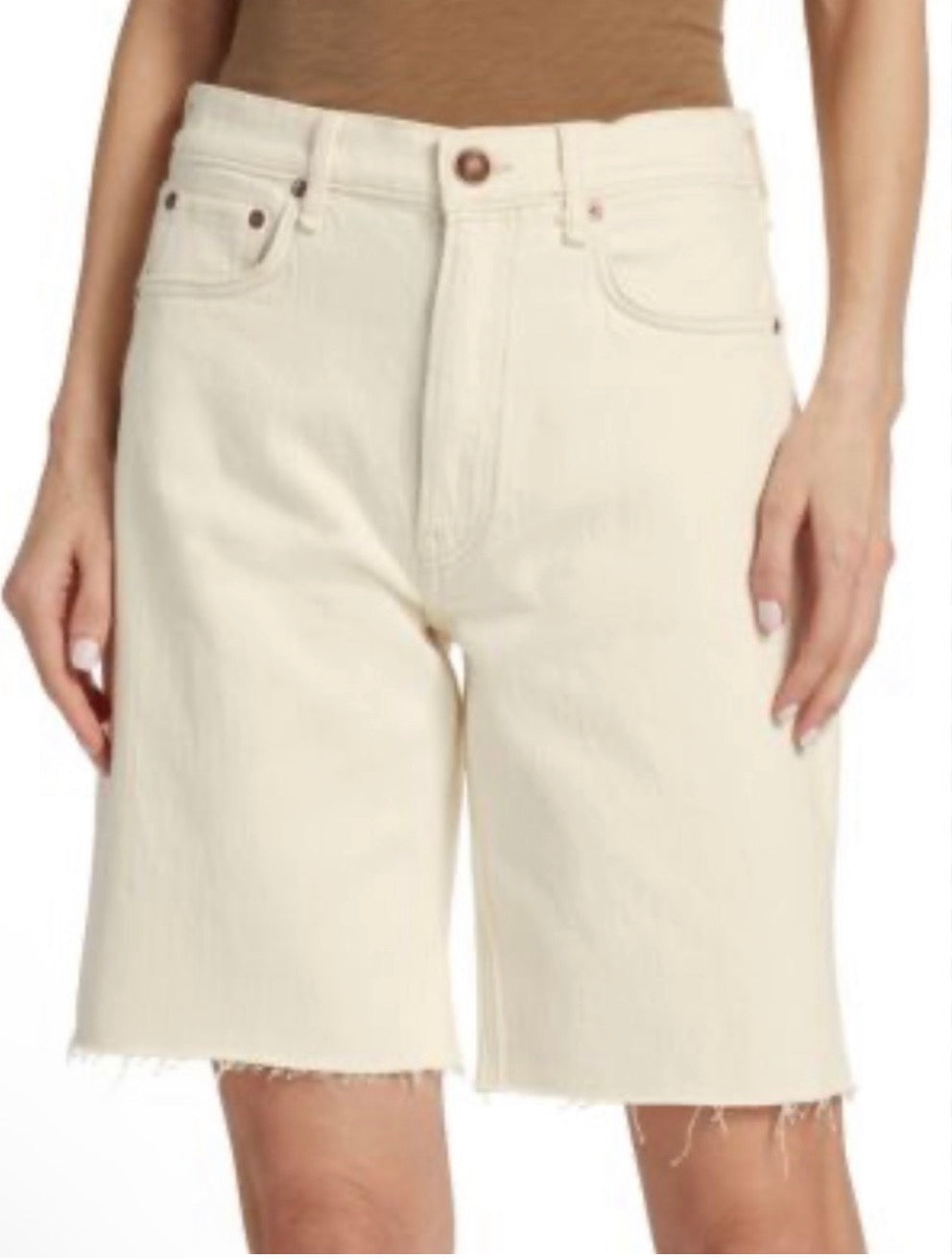 Rag & Bone Vintage Bermuda Shorts in Ecru Sz 25 $195