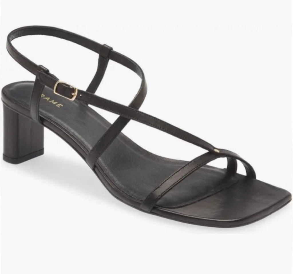Frame Women's Le Braxton Strappy Black Sandal Sz 42 US 11