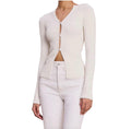 A.L.C. Miller Rib Knit Cardigan White Button Front V-Neck Sweater Small $395