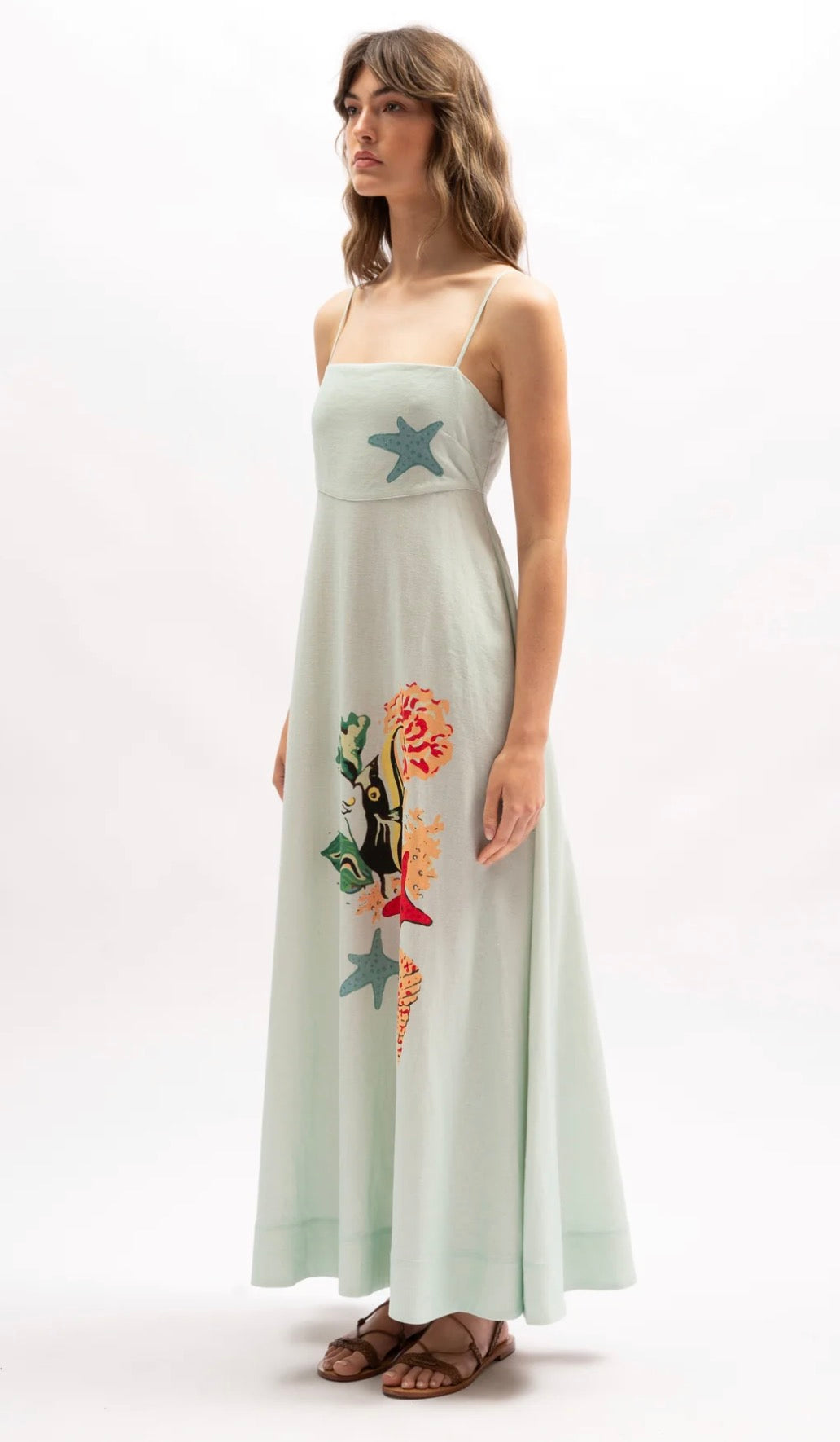 LA MAISE STUDIO
Marie Maxi Dress Reef Print Sz XL $224