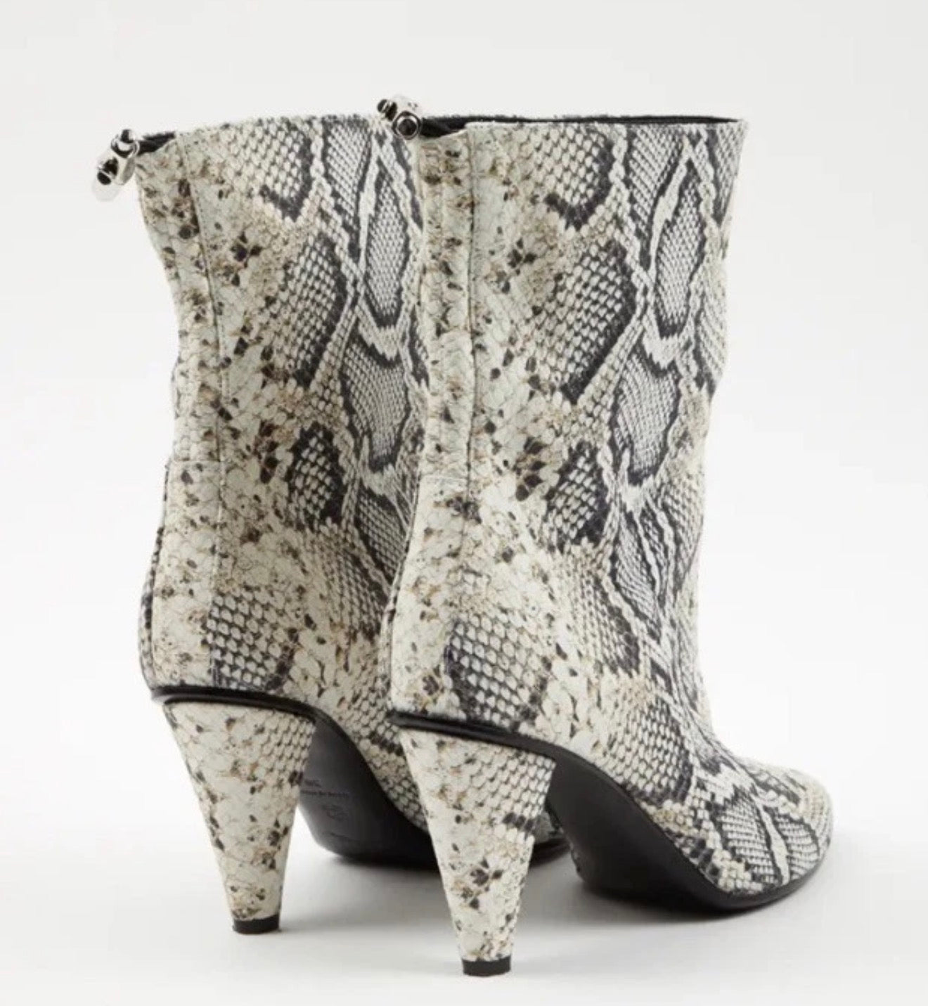 Longchamp Python Print Leather Ankle Boots FR 39 US 8 $890