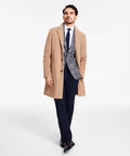 Tommy Hilfiger
Men's Addison Wool-Blend Trim Fit Overcoat in Camel Sz 38 R $395