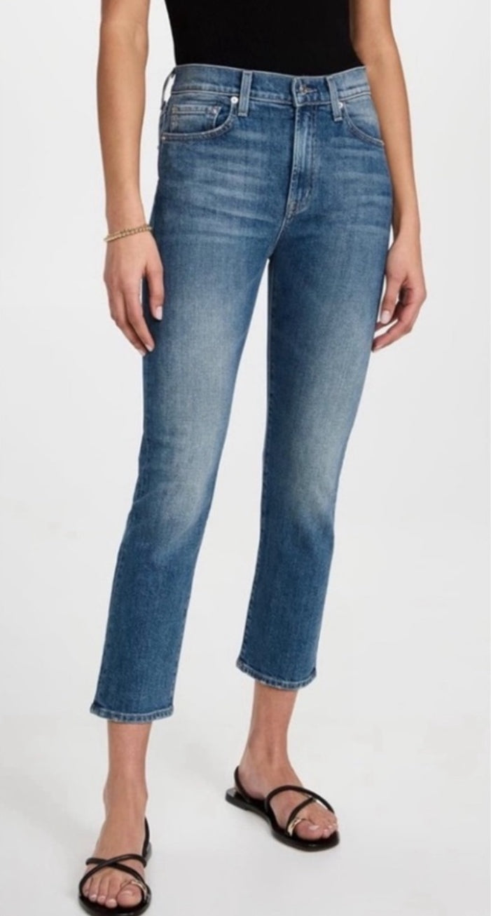 RE/DONE 90's High Rise Ankle
Crop Jeans $265 Sz 24