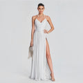 Retrofete DOSS DRESS in Silver/ White Sz Medium