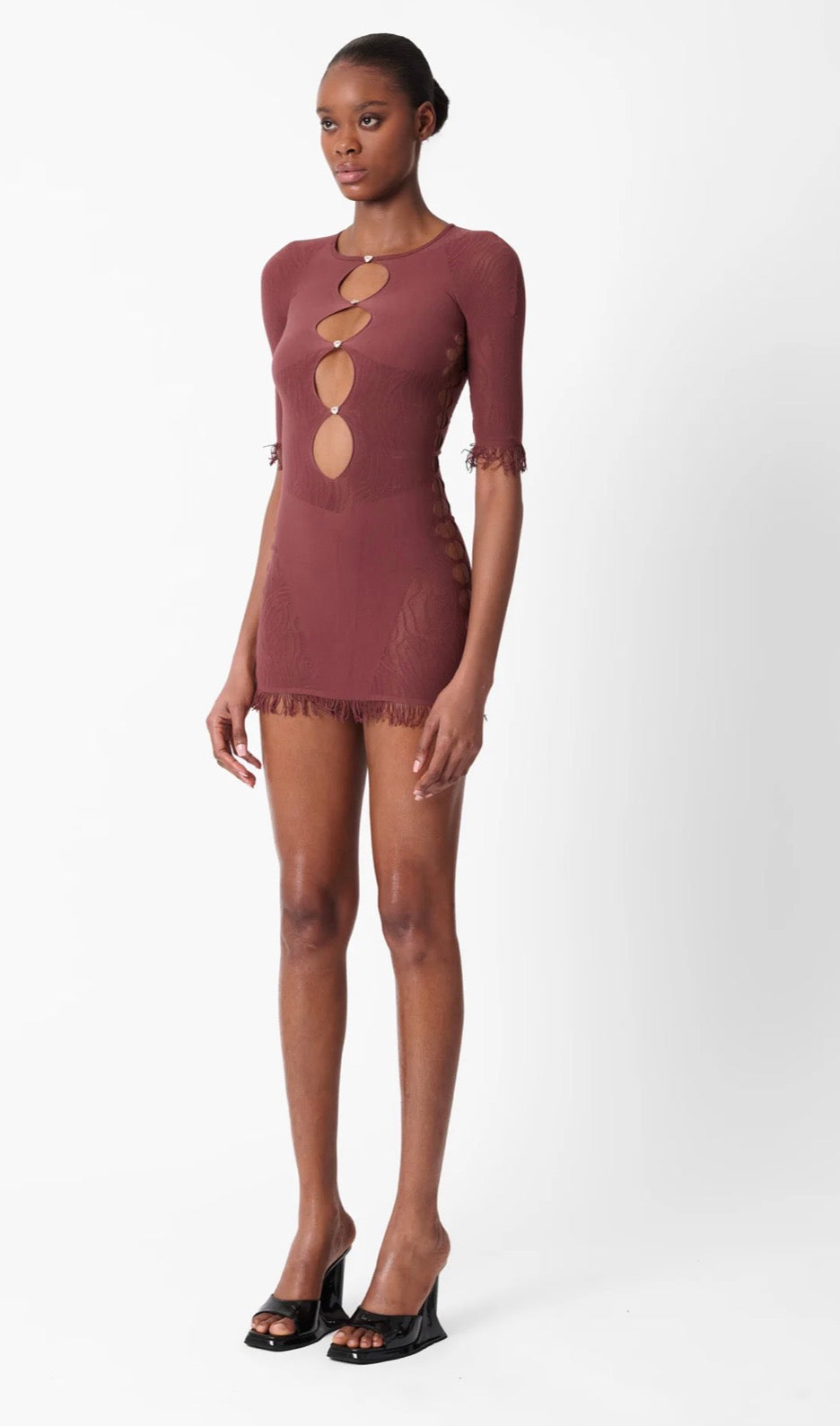POSTER GIRL MIRANDA DRESS OLD MONEY BROWN one Sz $160