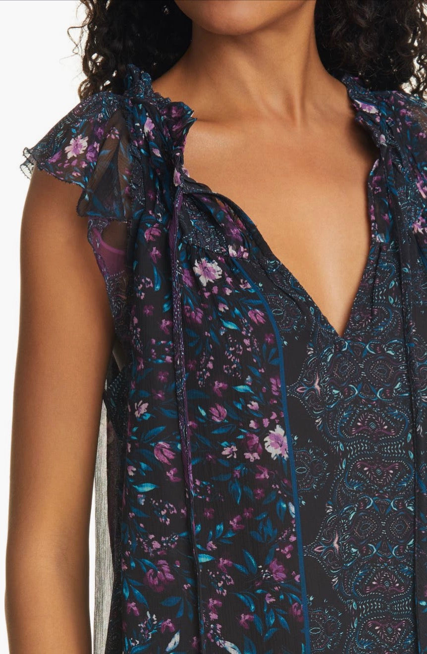 Ramy Brook Laura Silk
Floral Top Sz Medium $325