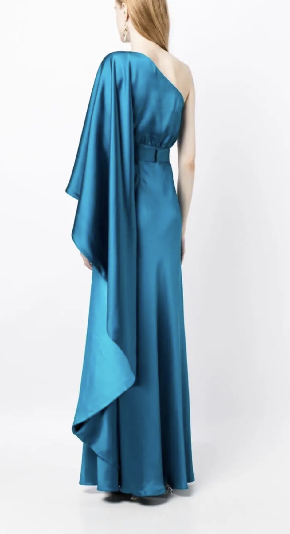 SACHIN & BABI
Zahara One-Shoulder Satin Gown in Tourmaline Sz 8 
$1,095