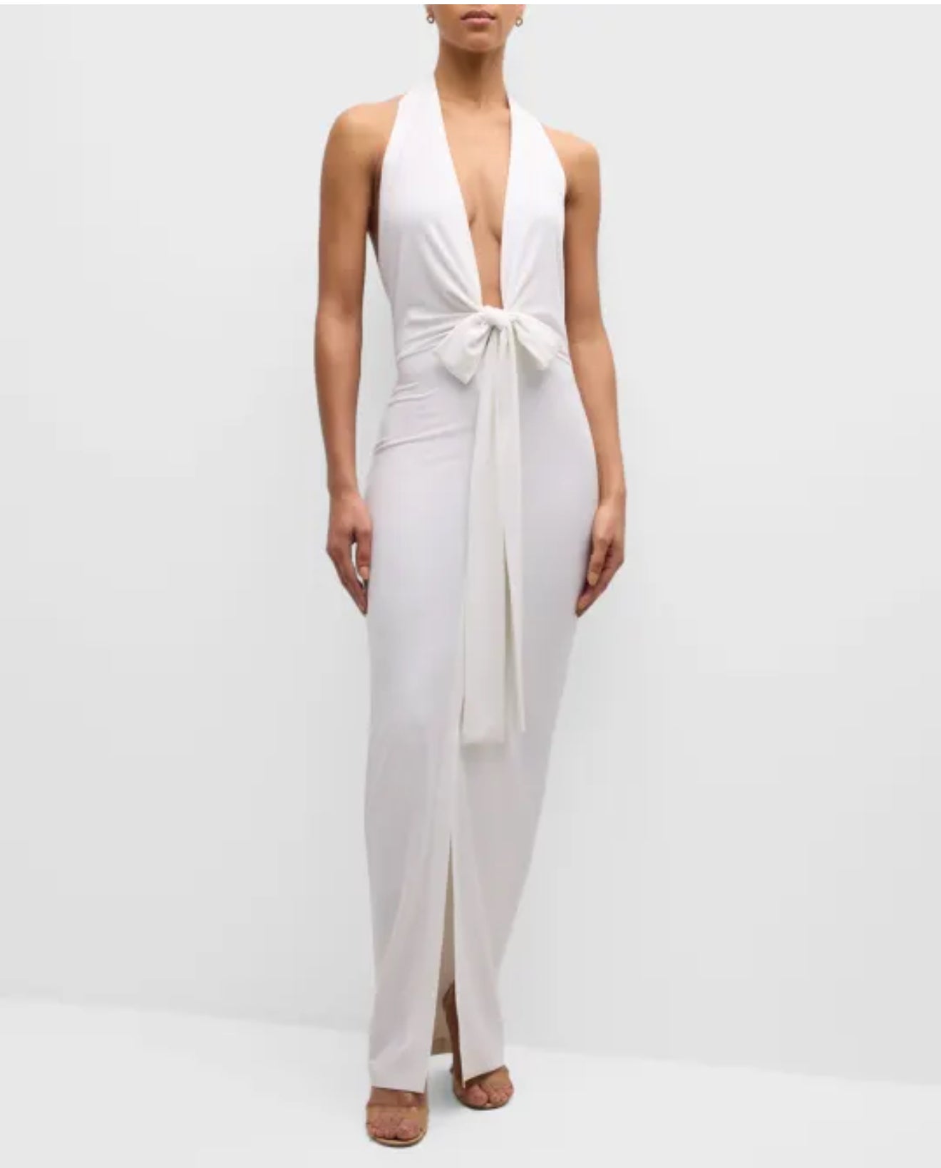 Norma Kamali Tie Front Halter
Neck Dress Sz Medium $275