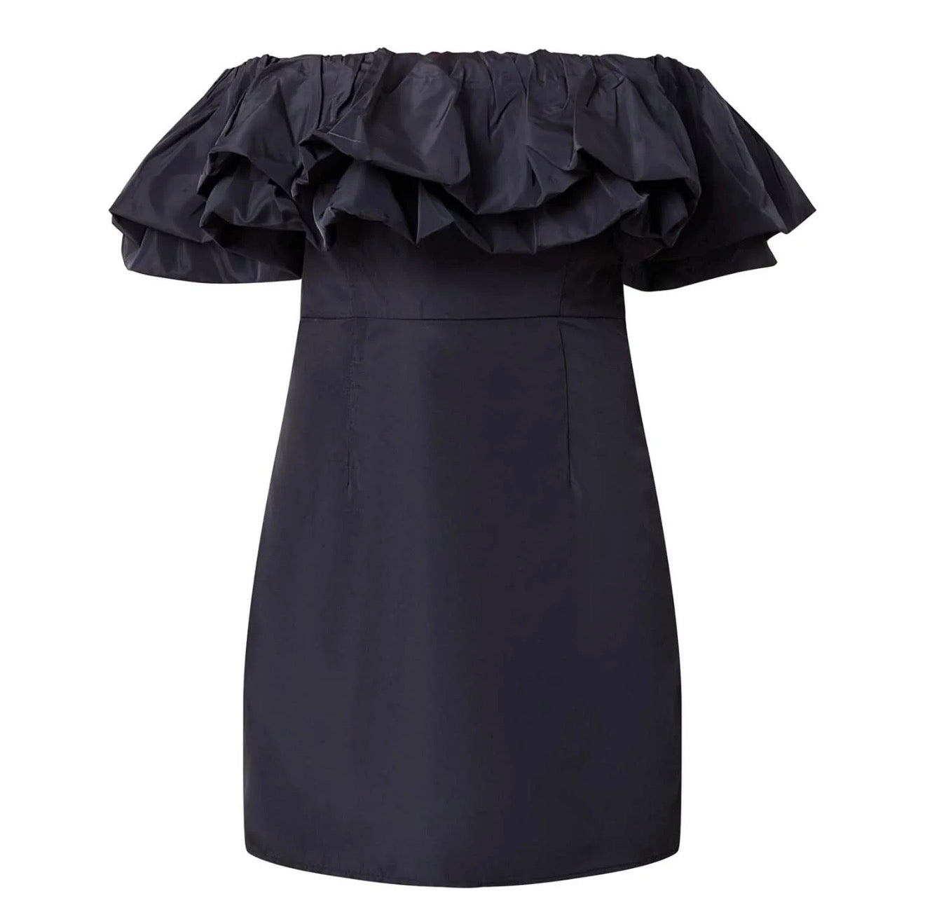 Rhode Resort Black Vivi off the Shoulder ruffle Mini Dress sz 10 $575