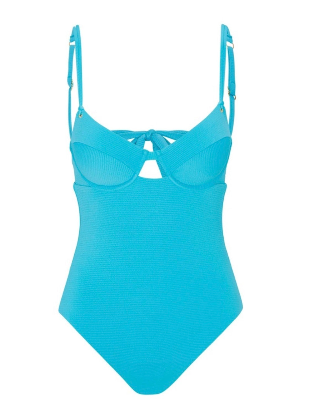 Trina Turk Ripple Rib
Underwire Bra
One Piece Swimsuit Atmosphere Sz 10$162