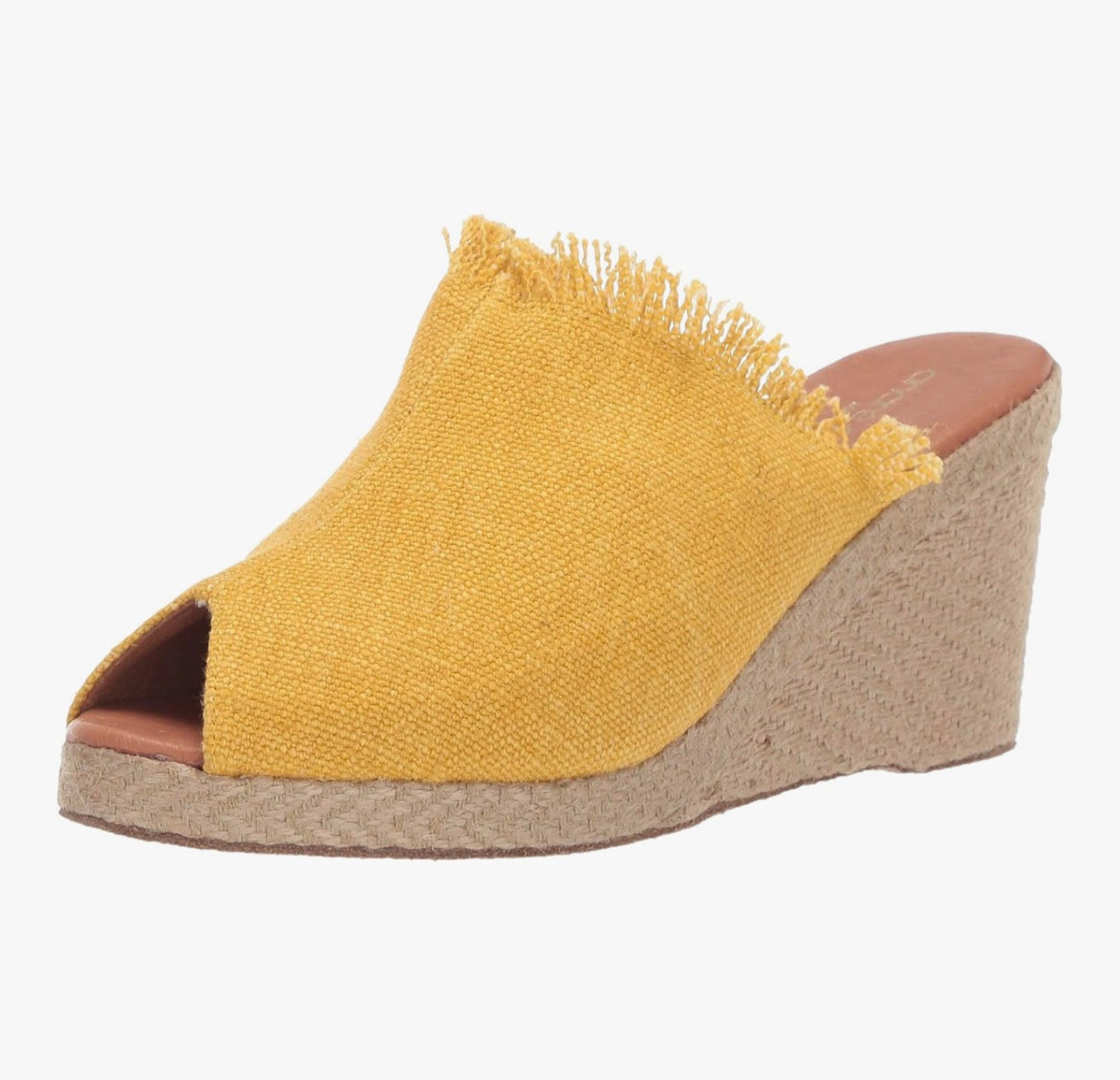 André Assous Women's Popy Espadrille Wedge Sandal in Yellow Sz 9 $198