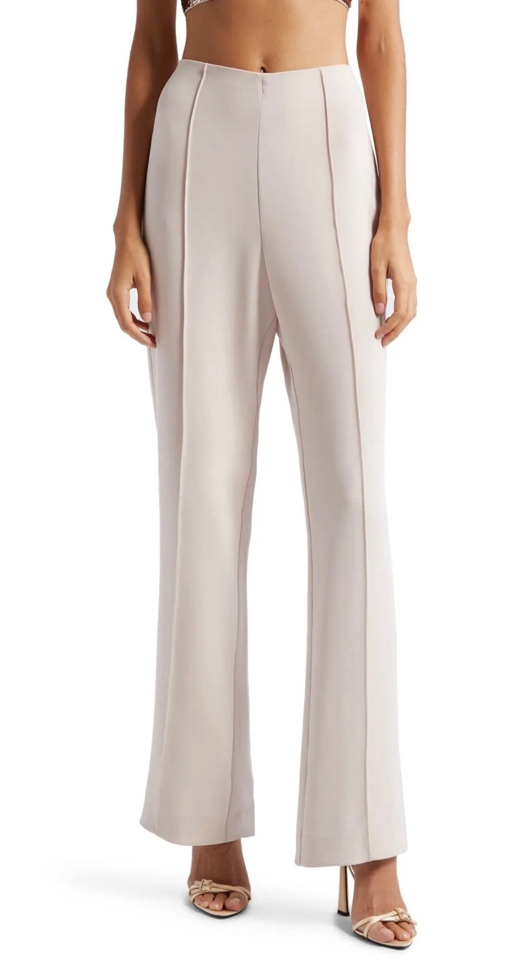 CINQ À SEPT Brianna Straight Leg Pants in Oyster Sz 6 $345