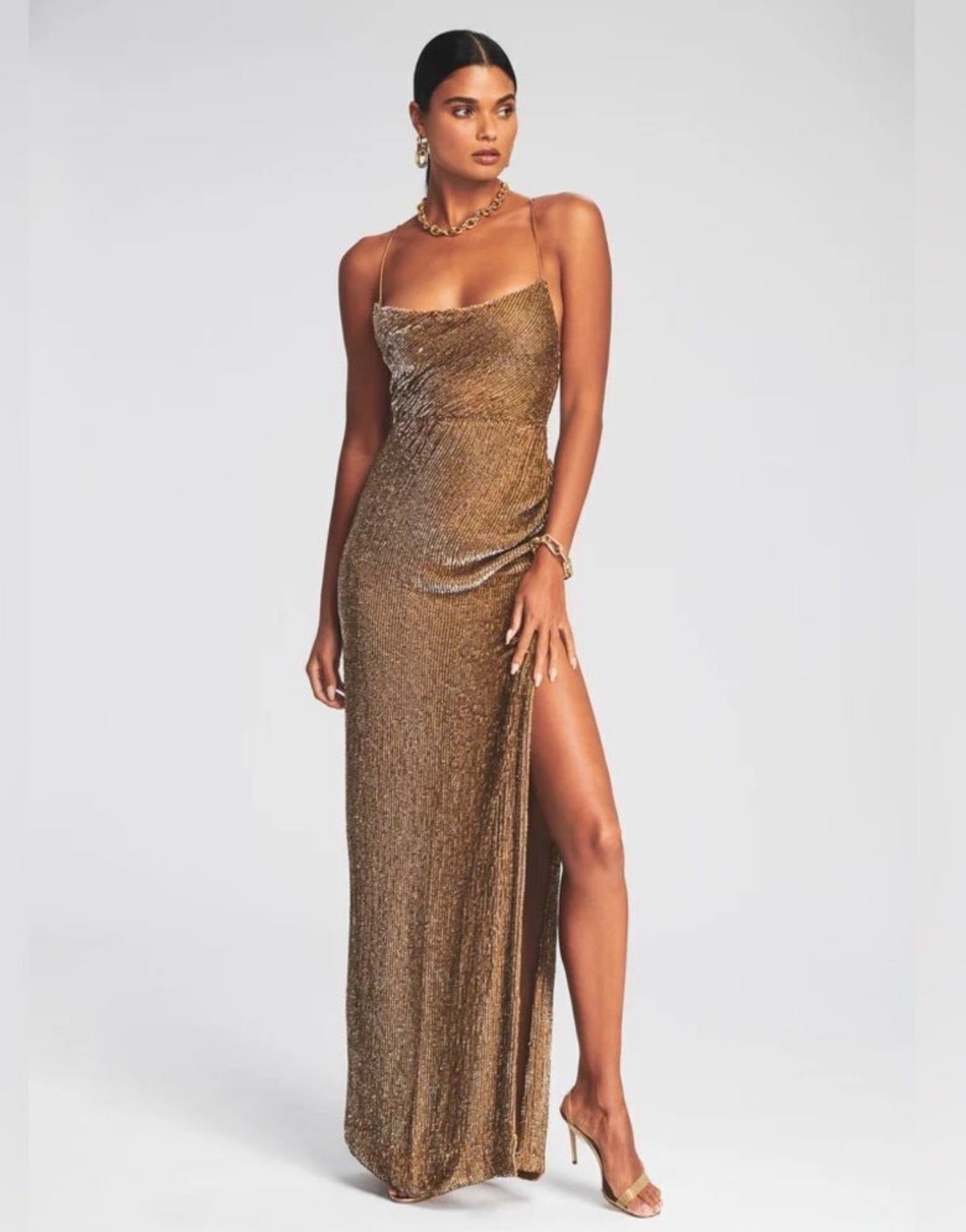 RETROFÊTE KATYA SEQUIN
DRESS IN BRONZE Sz XS $795