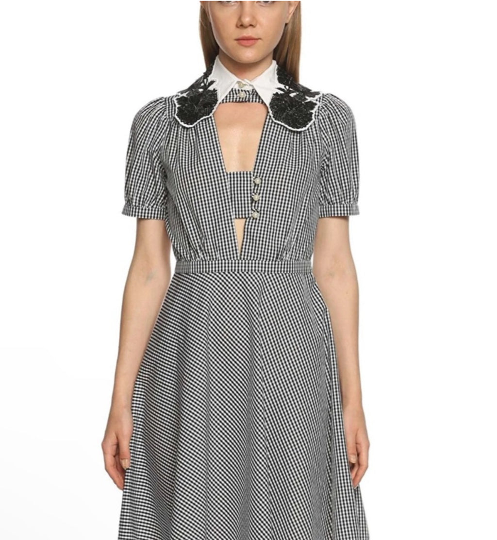 No. 21 ABITO Donna Gingham and Sequin Vintage Style Dress IT 40
US 4 $1450