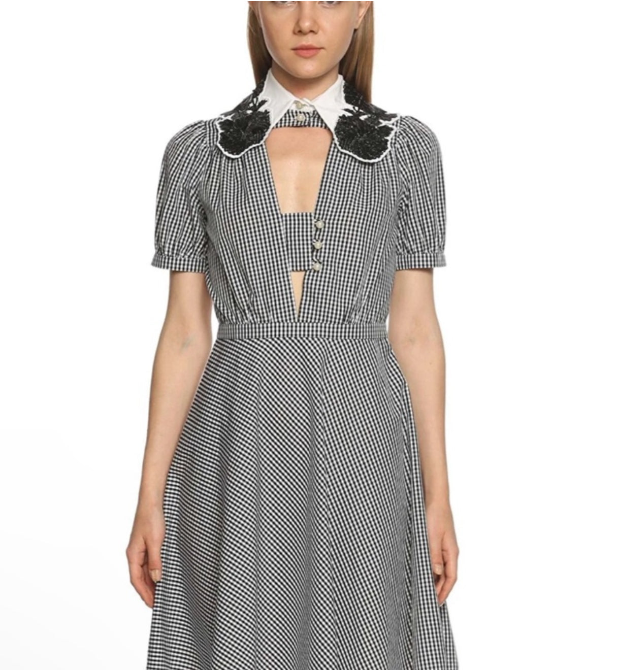 No. 21 ABITO Donna Gingham and Sequin Vintage Style Dress IT 40
US 4 $1450