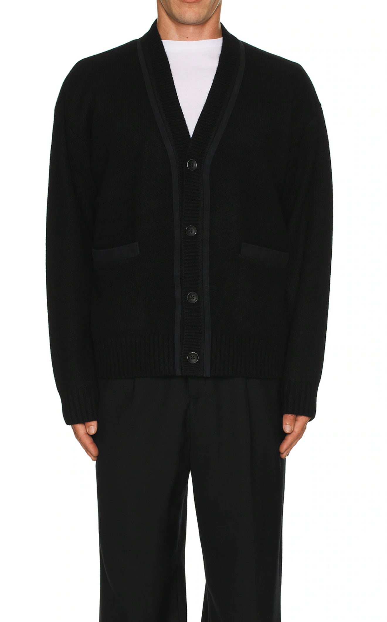 Rag & Bone Men’s Clarkson Suede Cardigan Black Sz Large $498