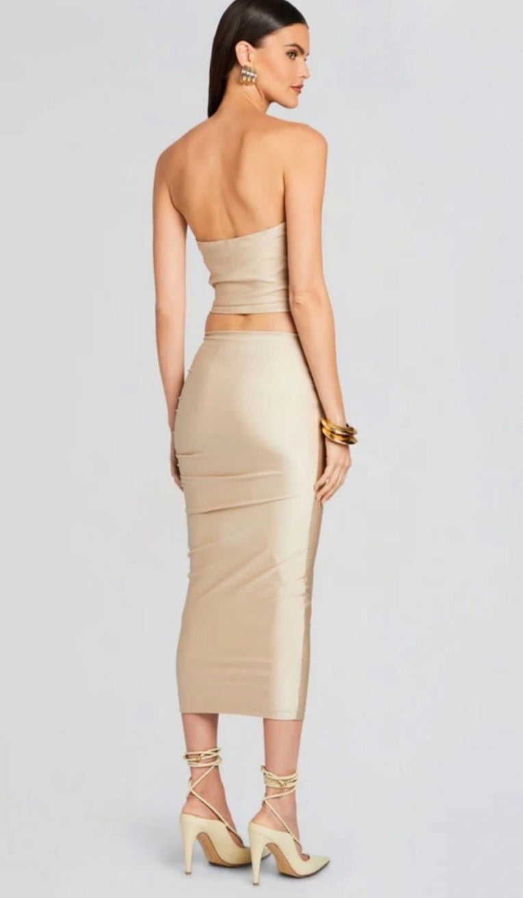 NWT Ser.o.ya x Retrofete Muriel Muriel Bandage Midi Skirt Sz XXS $248
