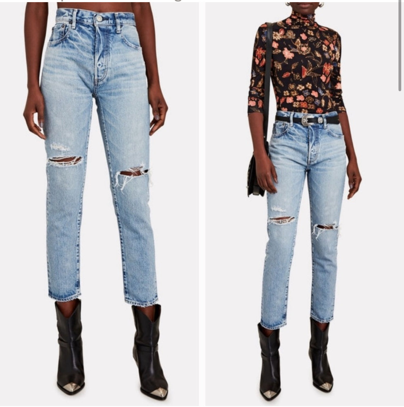 Moussy Vintage Humphreys High Waisted Tapered Jeans Size 24 $370