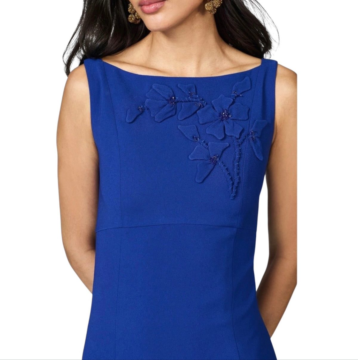 Sachin & Babi Tracey Royal Blue Appliqué Full Length Gown Sz 0