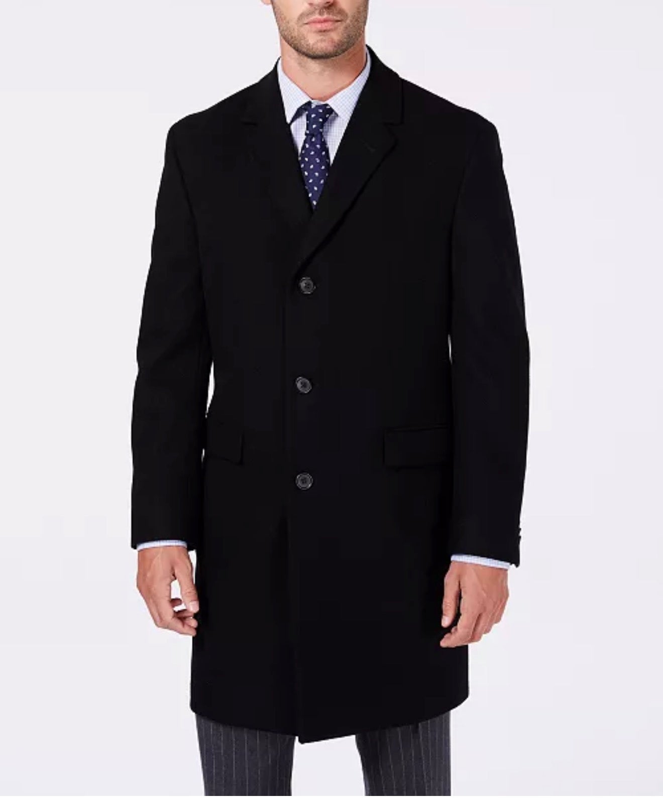 Nautica
Men's Classic-Fit Batten Overcoat Black Sz 42L $395