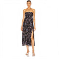 IRO Somov Paisley Lurex Jacquard Halter Midi Dress in Blue Sz 0