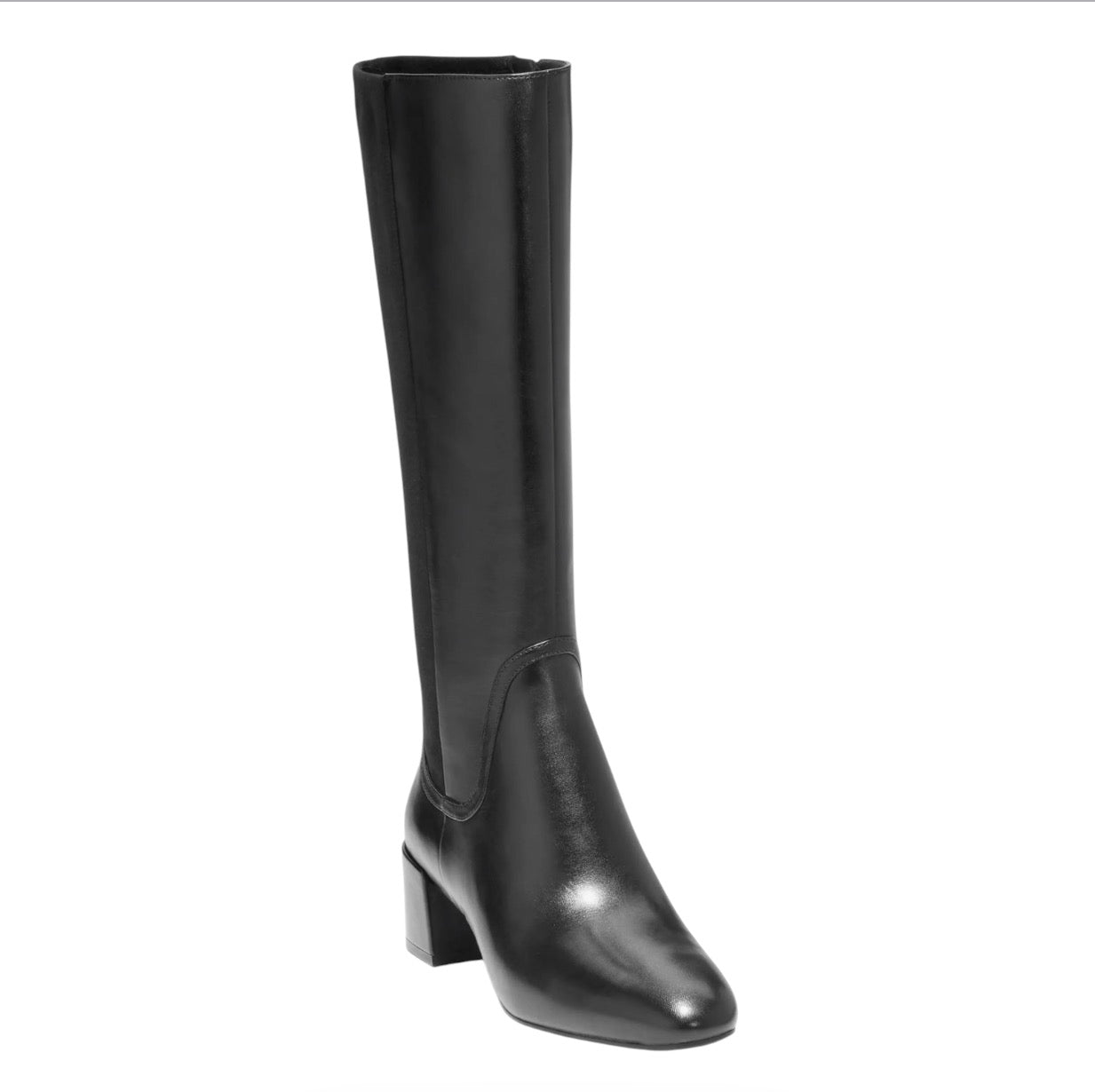 Cole Haan Serenna Tall Boot Black Leather Women’s Knee High Riding Boot Sz 10