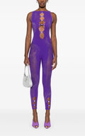 Poster Girl RHINESTONED JANICE JUMPSUIT in TWILIGHT Purple One Sz $255