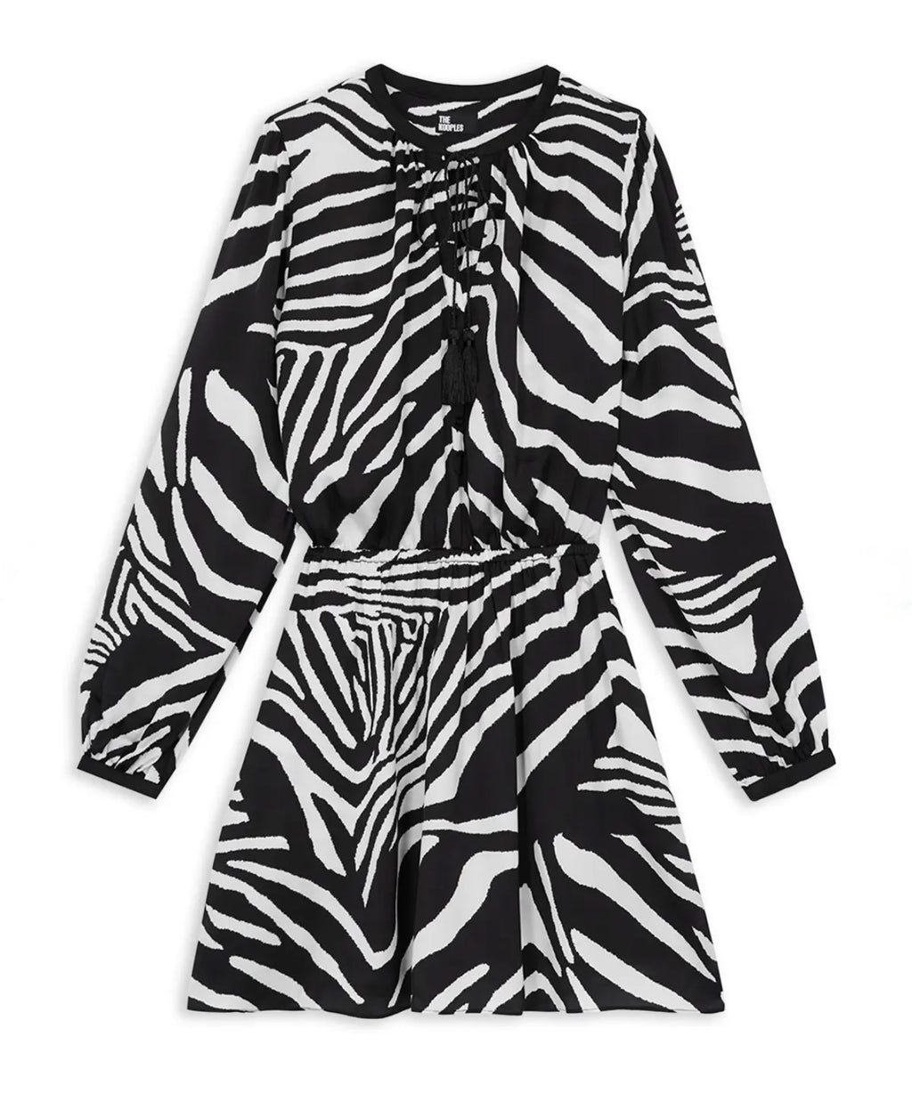 THE KOOPLES
Zebra Print Long Sleeve Mini Dress Kooples Sz 2 US Size Medium $275