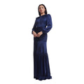 Dress the Population Lucille Pleated Ruched Long Sleeve Gown
Blue Small