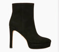 Veronica Beard Dali Suede Platform Ankle Boots, Black Size 8.5 $550