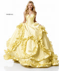 Sherri Hill 51578 Yellow Taffeta Ball
Gown Size 4 $598