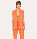 Stine Goya Urban Organic Cotton Blend Oversized Vest in
Grapefruit Sz Small $460