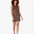 Milly Vivi Tinsel Sequin Mini Dress Gold Sz 4