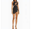 Mother of All Ariel Cut-Out Mini Dress Black