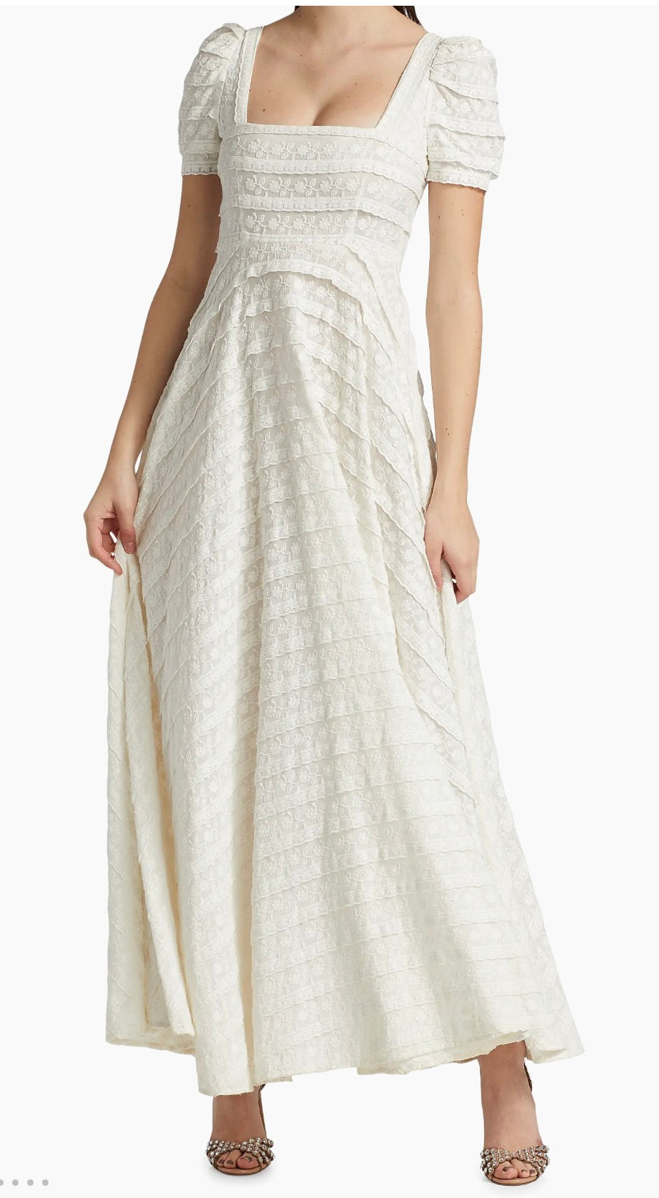 LoveShackFancy Ryan Ivory Lace Maxi Dress Size 00 $795
