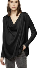 All Saints Erma Cowl Neck Top Black Sz XS $150