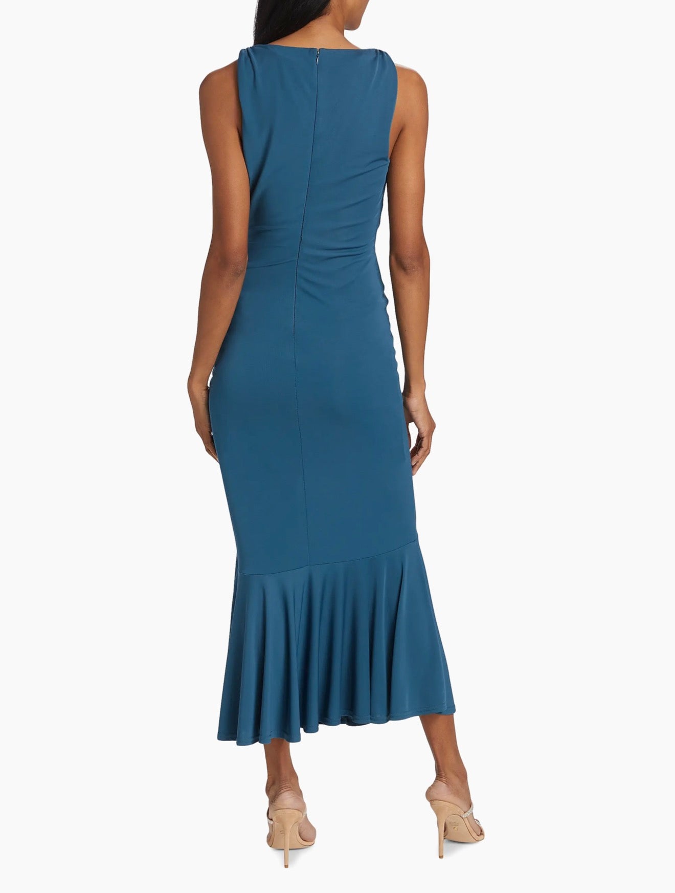 Cinq à Sept
Mika Surplice Ruched Midi Dress in  Midnight Rain sz 2 $395