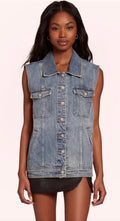 AMANDA UPRICHARD
RHINESTONE EMBELLISHED
BUTTON
GREYSON DENIM VEST Sz Small
$180