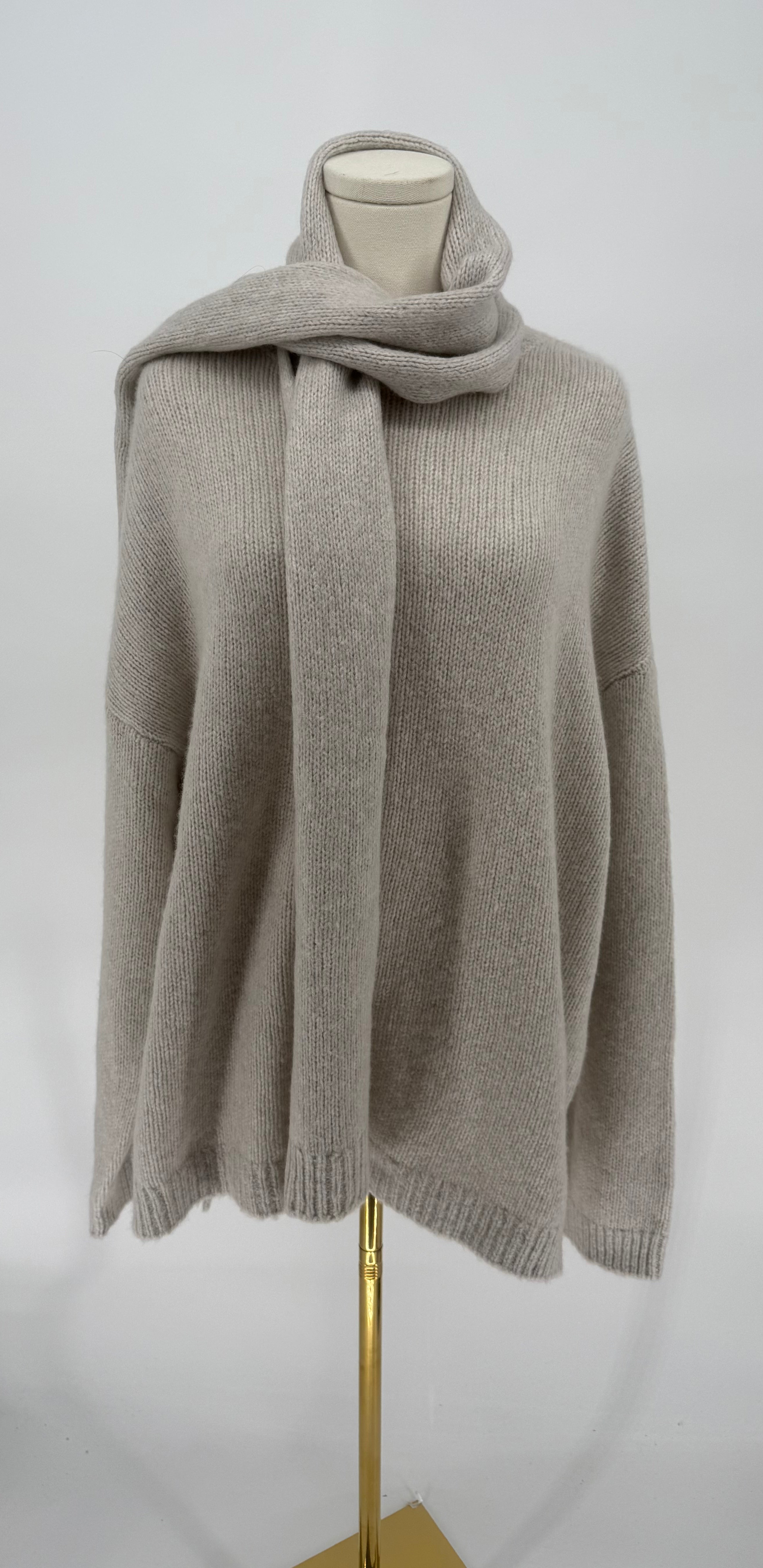 Favorite Daughter THE JAMIE Cashmere Blend Sweater in Gray Sz Large $378